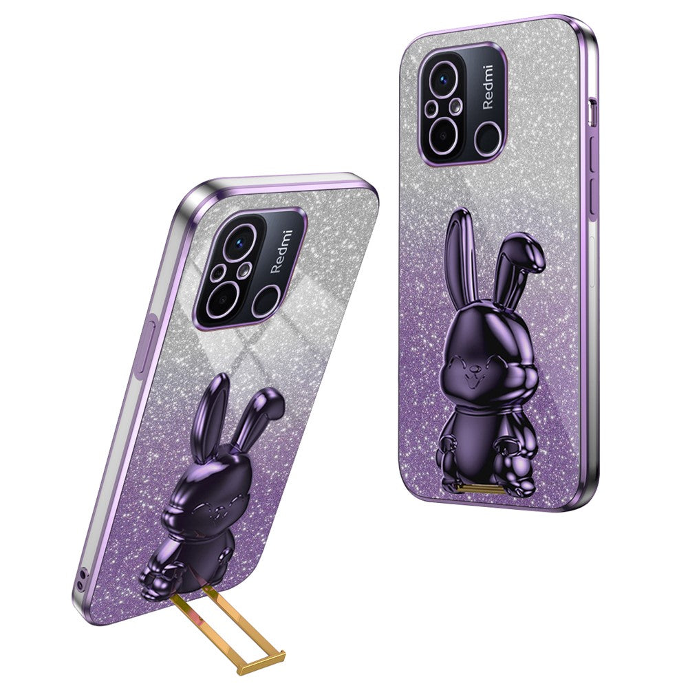 For Xiaomi Redmi 12C 4G Slim Case Cute Rabbit Shockproof Kickstand Phone Cover