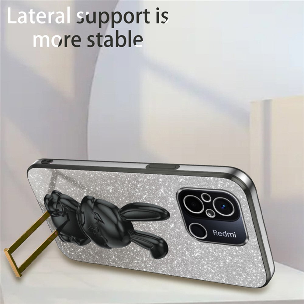 For Xiaomi Redmi 12C 4G Slim Case Cute Rabbit Shockproof Kickstand Phone Cover