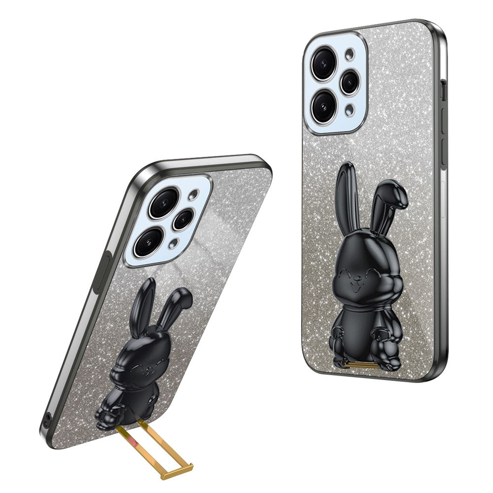For Xiaomi Redmi 12 4G Shockproof Slim Case Cute Rabbit Kickstand Phone Cover