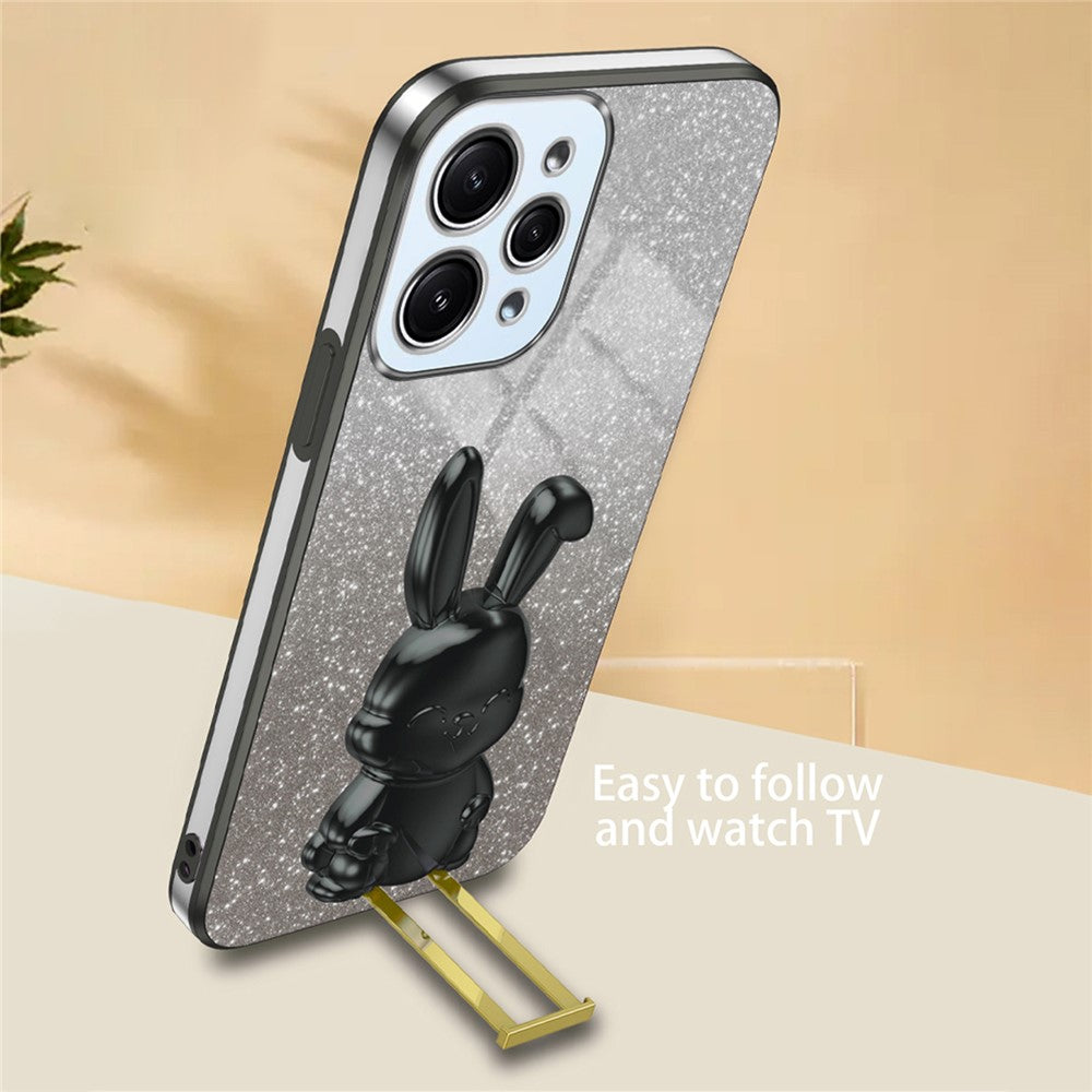 For Xiaomi Redmi 12 4G Shockproof Slim Case Cute Rabbit Kickstand Phone Cover