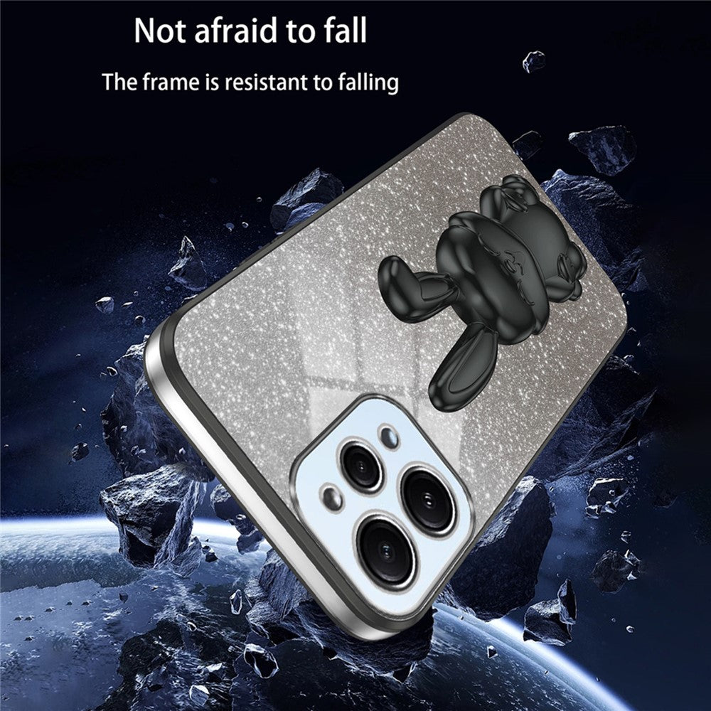For Xiaomi Redmi 12 4G Shockproof Slim Case Cute Rabbit Kickstand Phone Cover