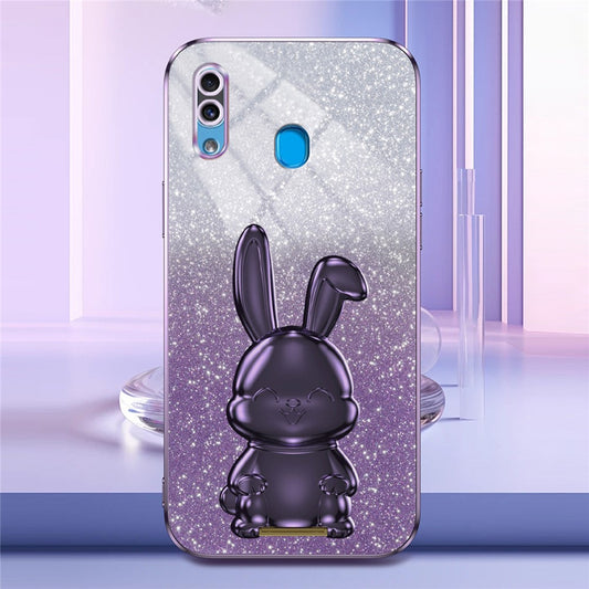 Galaxy A20/A30 Stoßfeste Kaninchen-Hülle mit Ständer