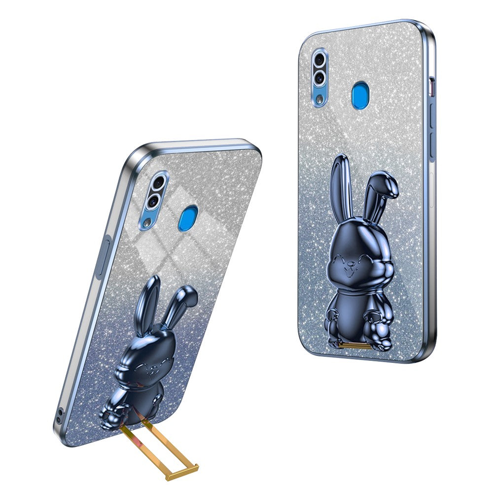 Galaxy A20/A30 Stoßfeste Kaninchen-Hülle mit Ständer