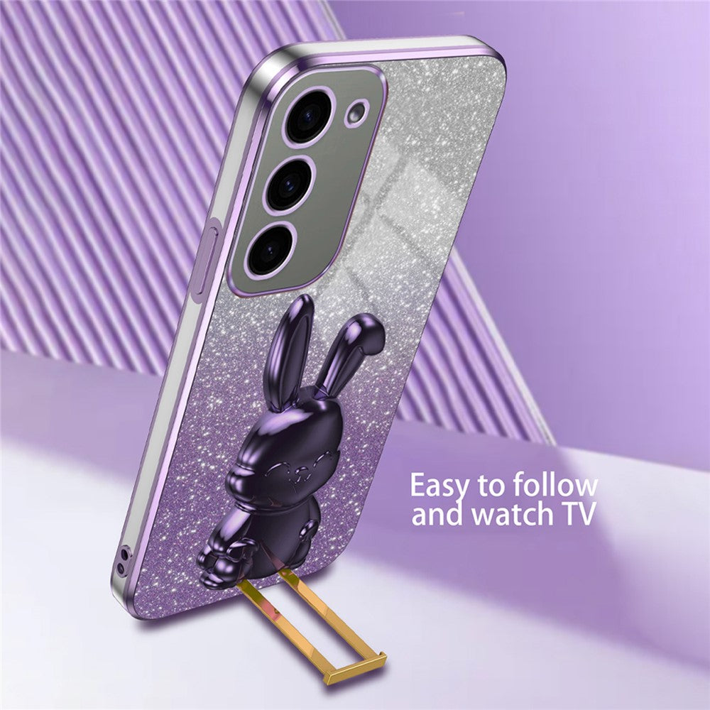 Galaxy S23 Plus Stoßfeste Kaninchen-Hülle mit Ständer