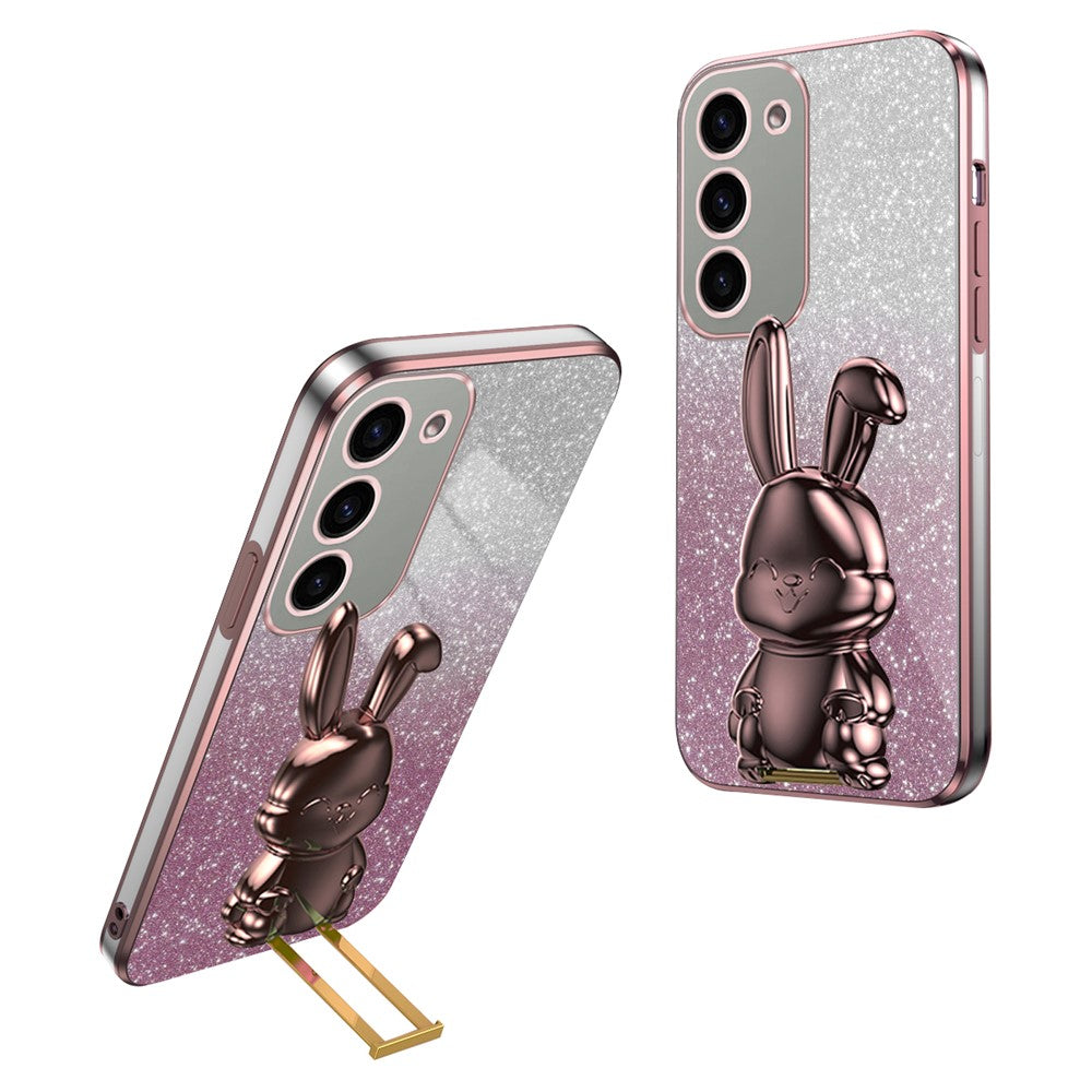 Galaxy S23 Plus Stoßfeste Kaninchen-Hülle mit Ständer