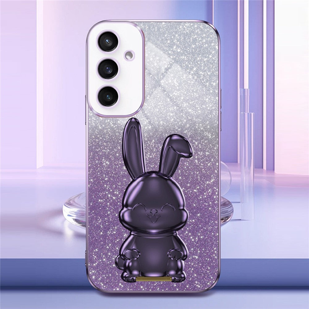 Galaxy S23 FE Stoßfeste Kaninchen-Hülle mit Ständer