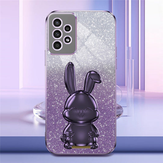 Galaxy A13 4G/5G Stoßfeste Kaninchen-Hülle mit Ständer