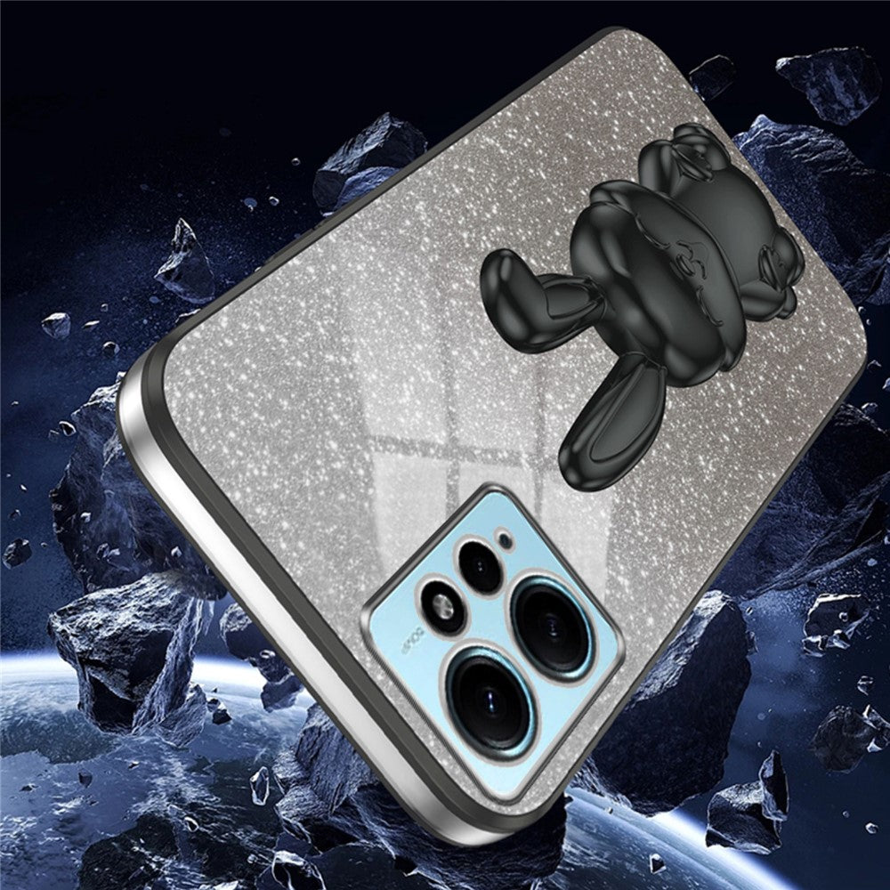 For Xiaomi Redmi Note 12 4G Case Cute Rabbit Anti-shock Phone Cover with Pull-out Kickstand