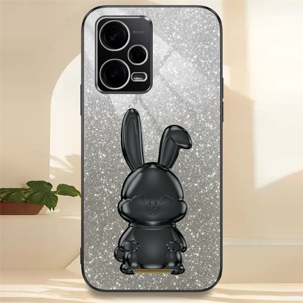For Xiaomi Redmi Note 12 Pro 5G PC+TPU Electroplating Cellphone Case Support Kickstand Cover