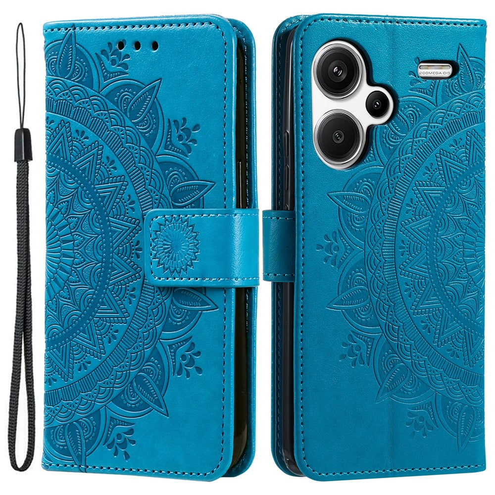 For Xiaomi Redmi Note 13 Pro+ 5G Case Mandala Flower Imprinted PU Leather Flip Cover