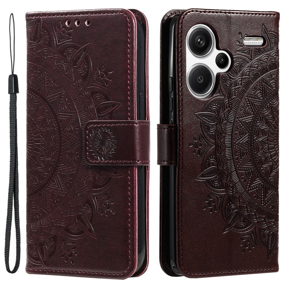 For Xiaomi Redmi Note 13 Pro+ 5G Case Mandala Flower Imprinted PU Leather Flip Cover
