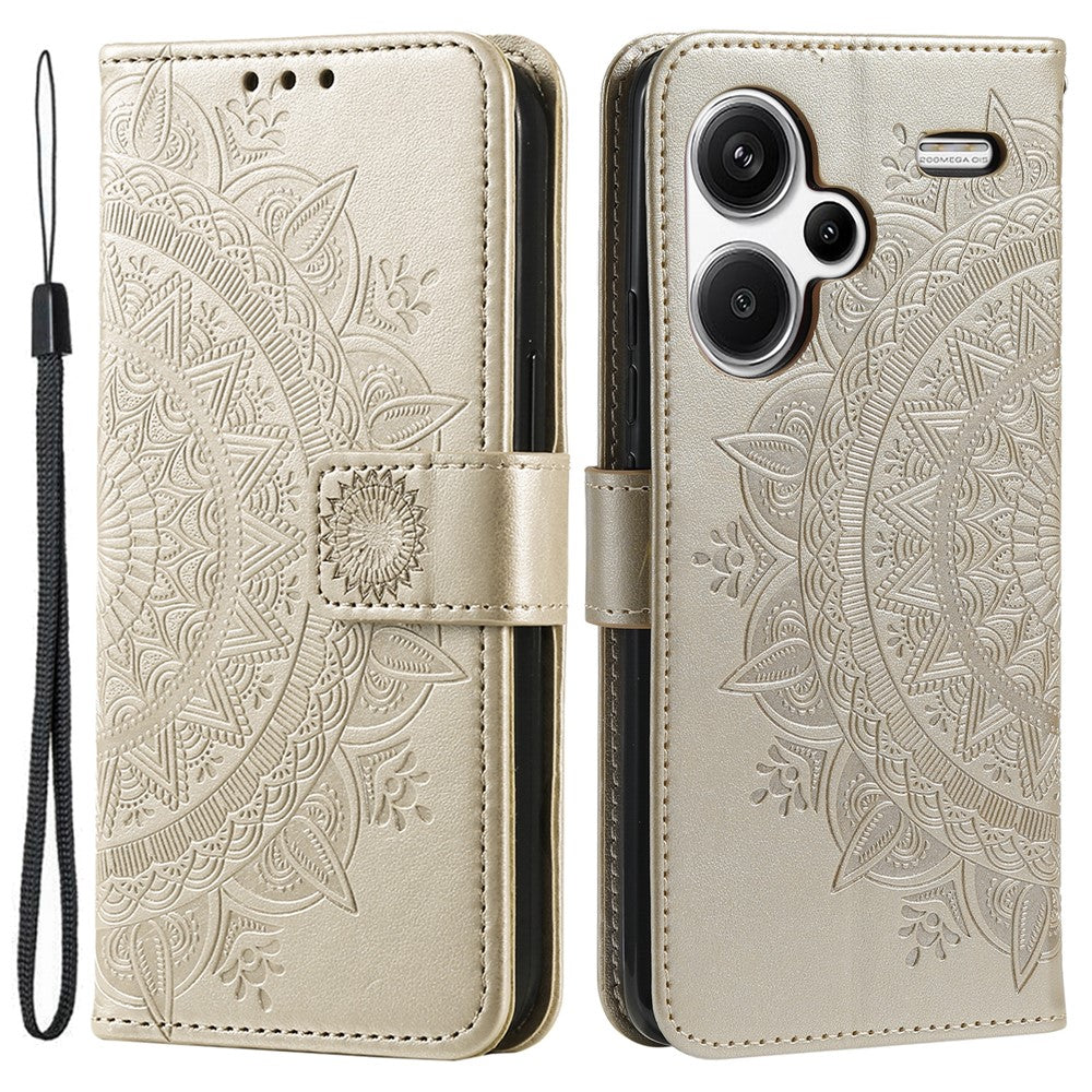 For Xiaomi Redmi Note 13 Pro+ 5G Case Mandala Flower Imprinted PU Leather Flip Cover