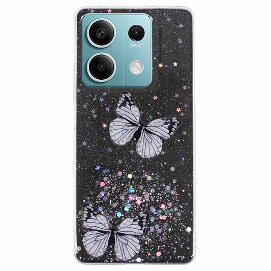 Xiaomi Redmi Note 13 5G Handyhülle – AW Series Gehäuse aus Epoxidharz mit Schmetterlingsmuster und großem hinteren Linsenloch