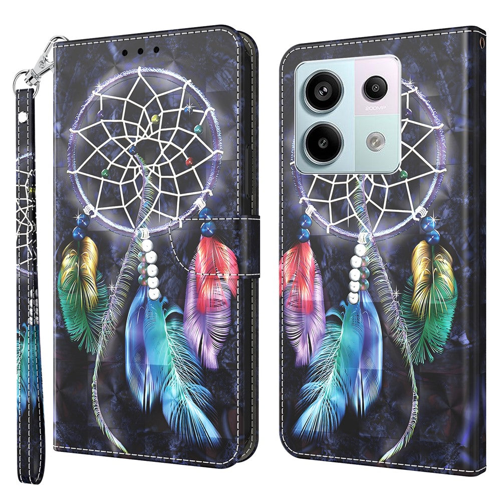 For Xiaomi Redmi Note 13 Pro 5G / Poco X6 5G Cell Phone Cases Leather Cover with Printing Pattern