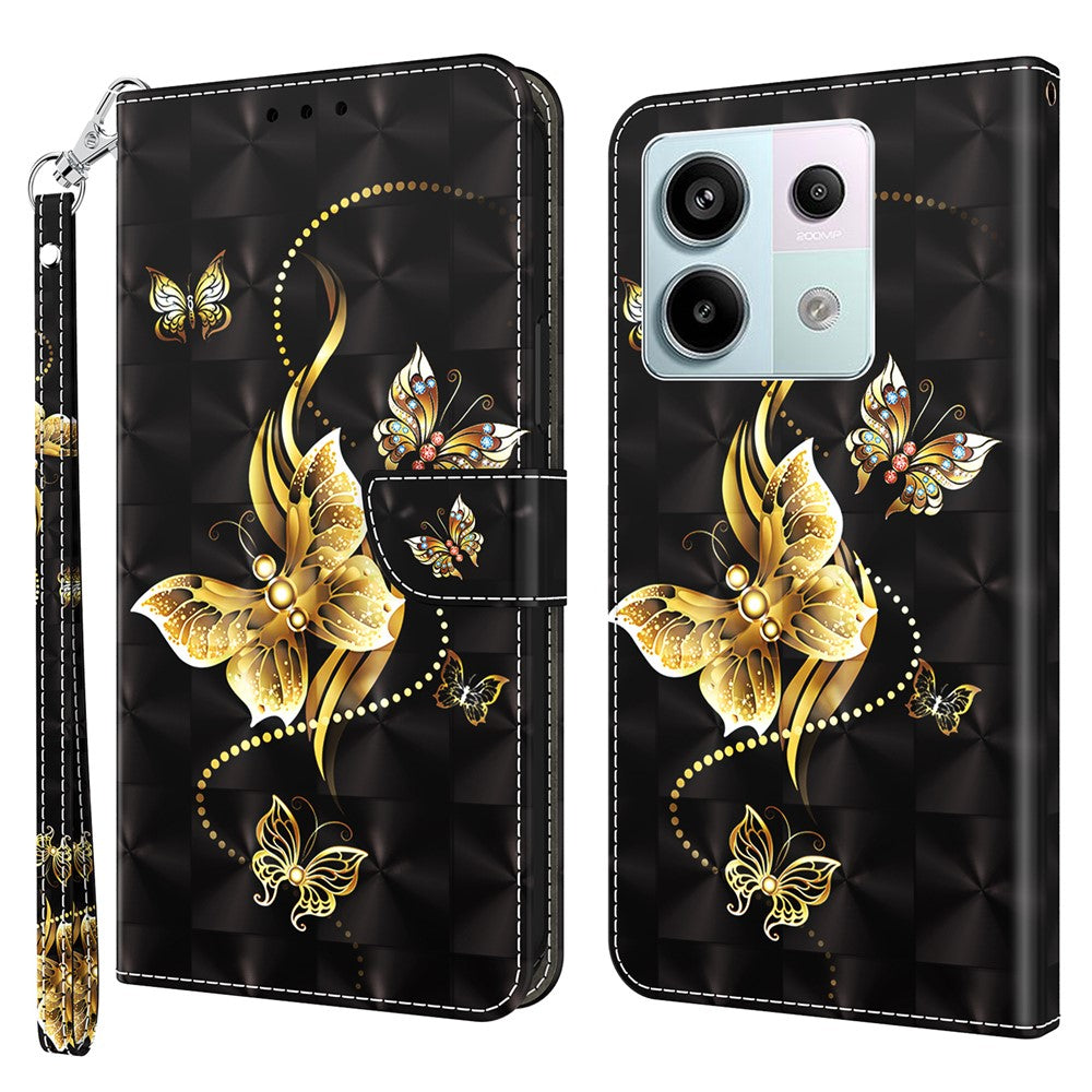 For Xiaomi Redmi Note 13 Pro 5G / Poco X6 5G Cell Phone Cases Leather Cover with Printing Pattern