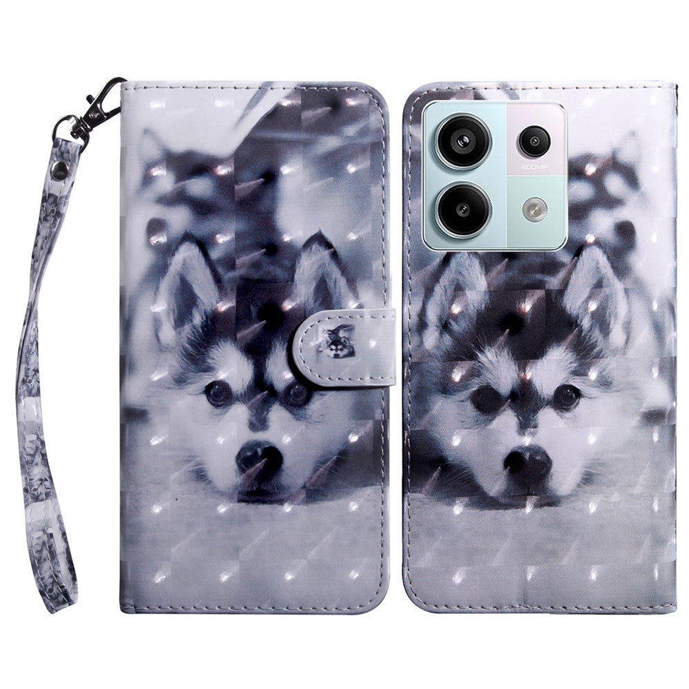 For Xiaomi Redmi Note 13 Pro 5G / Poco X6 5G Cell Phone Cases Leather Cover with Printing Pattern