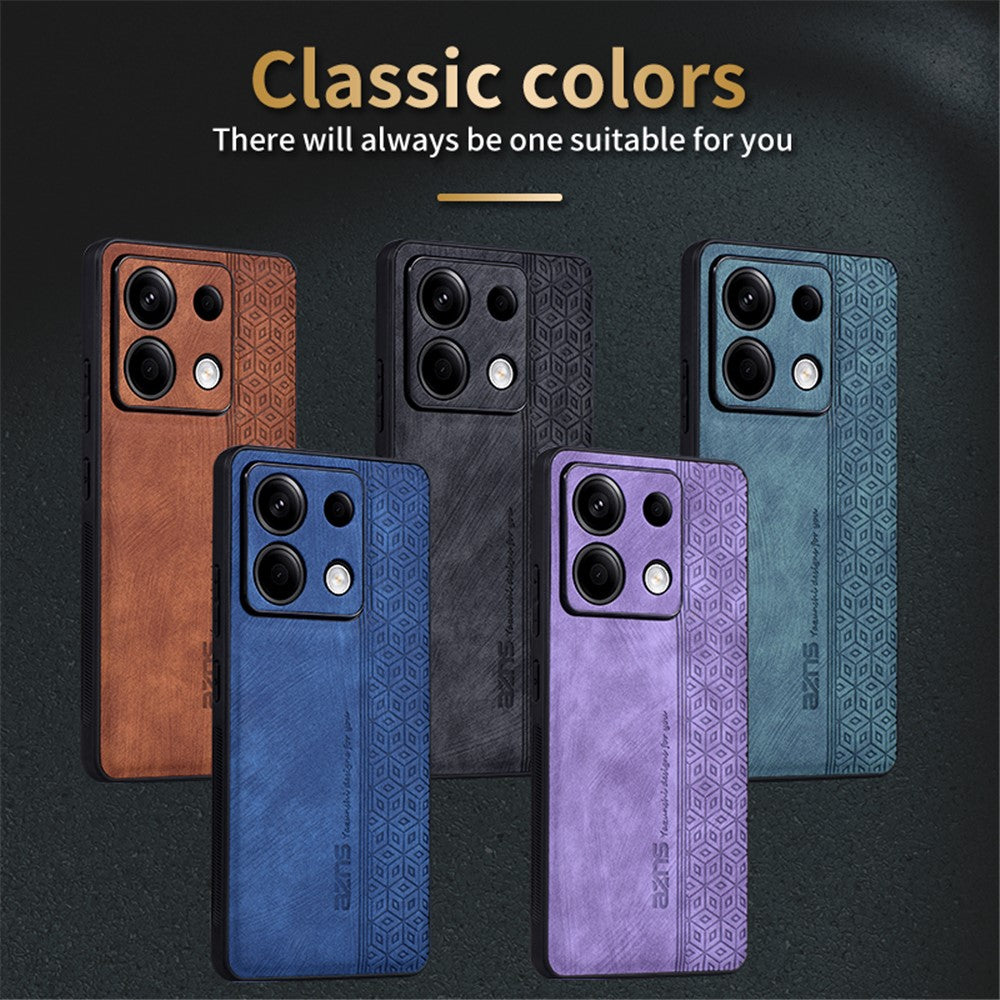 AZNS For Xiaomi Redmi Note 13 Pro 5G / Poco X6 5G Phone Case PU Leather Coated TPU Anti-fall Cover