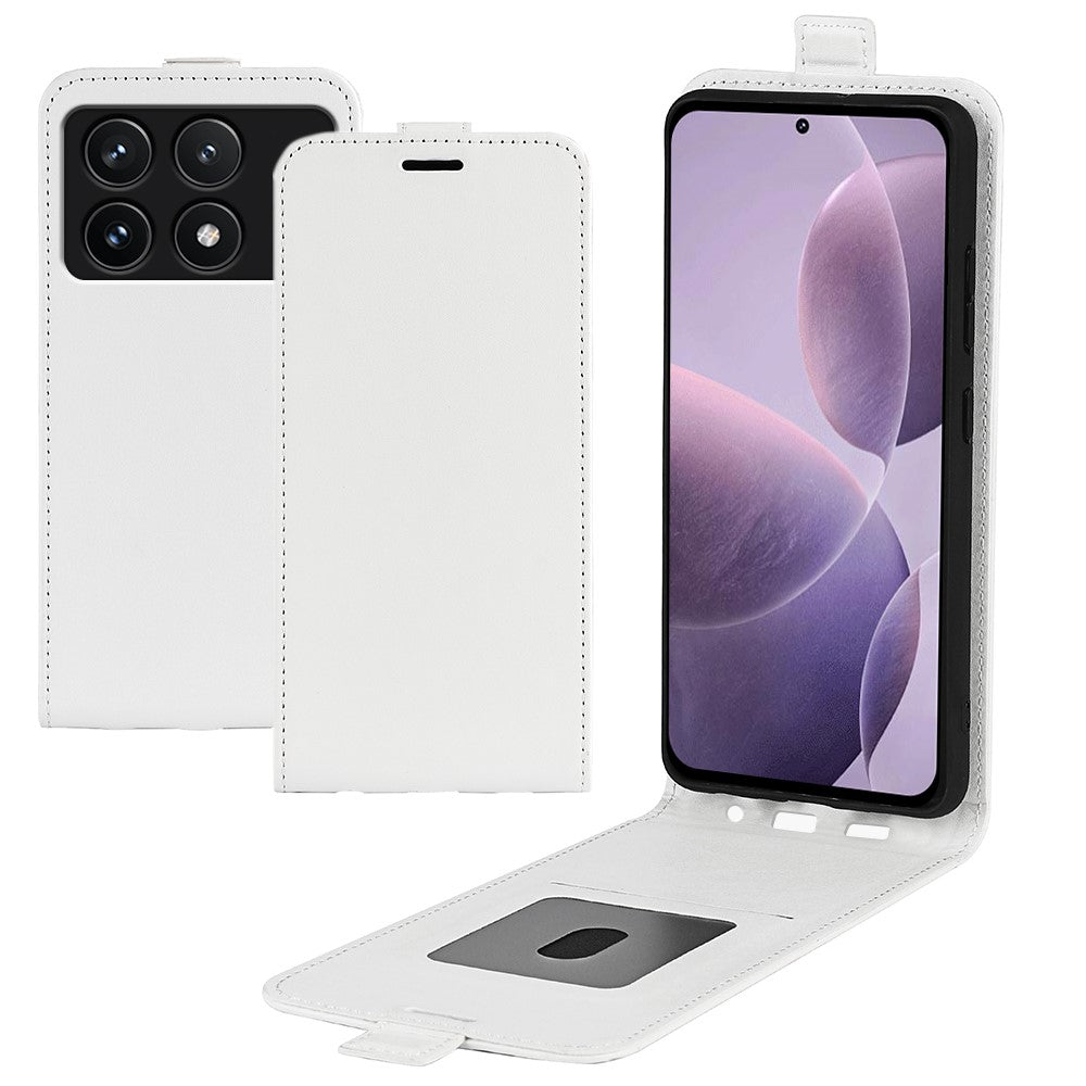 For Xiaomi Poco F6 Pro 5G / Redmi K70 5G / K70 Pro 5G Leather Cover Vertical Flip Crazy Horse Texture Phone Case