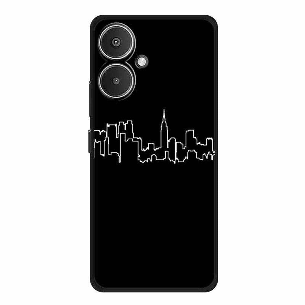 For Xiaomi Redmi 13C 5G / 13R 5G / Poco M6 5G Case TPU Linear Pattern Printing Back Phone Cover