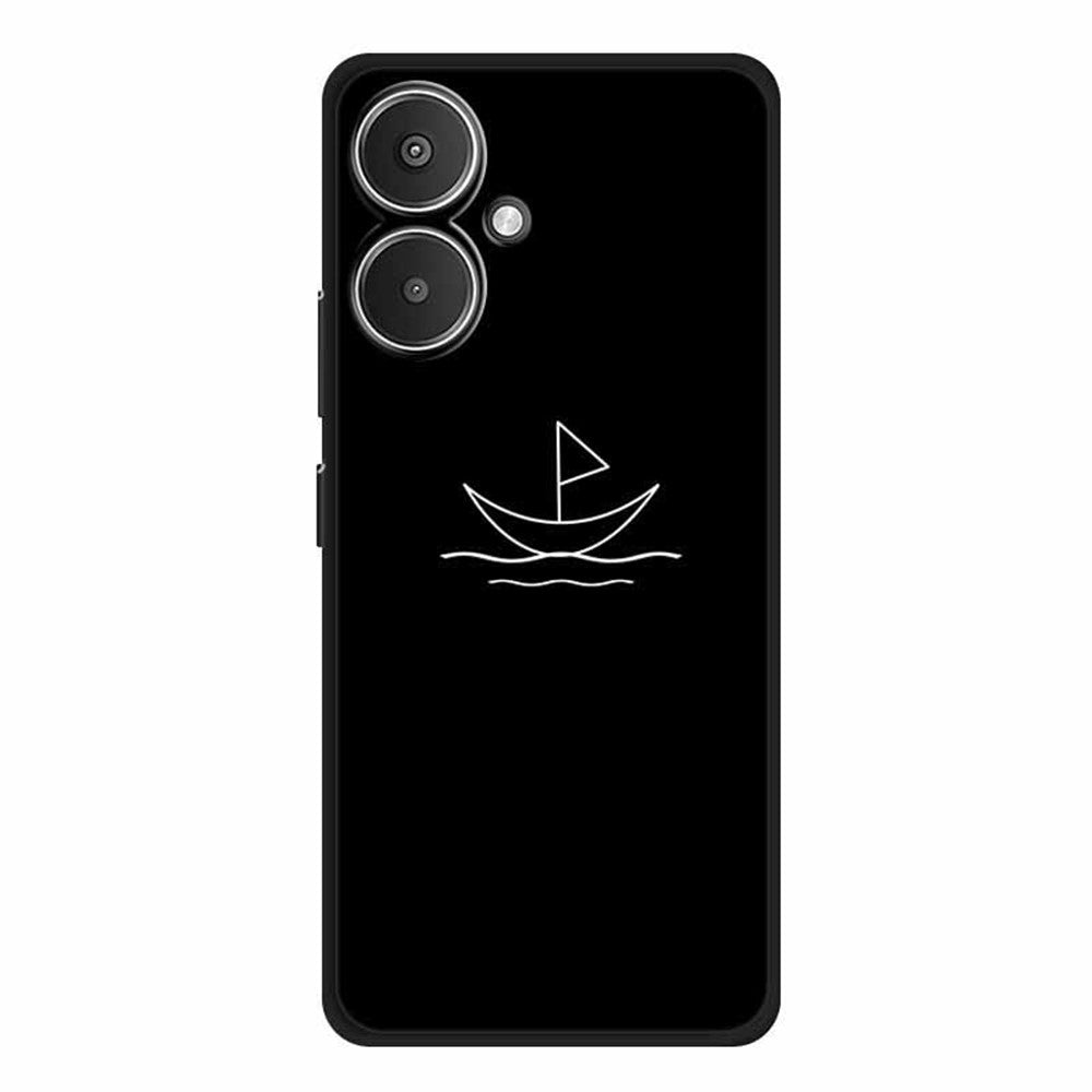 For Xiaomi Redmi 13C 5G / 13R 5G / Poco M6 5G Case TPU Linear Pattern Printing Back Phone Cover