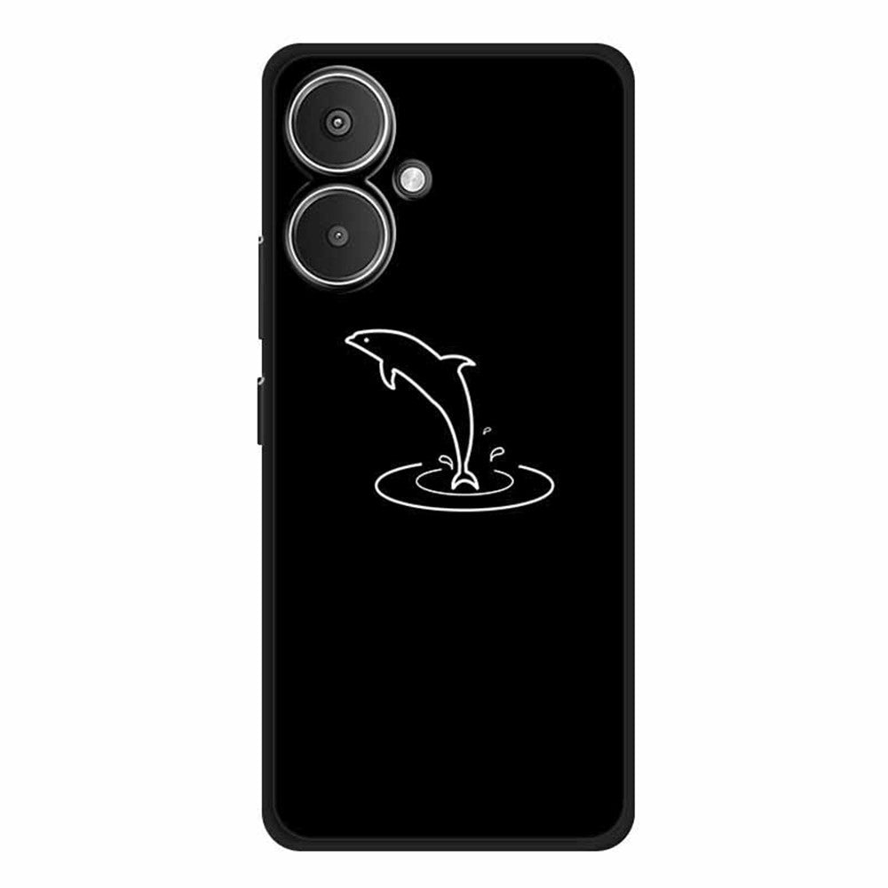 For Xiaomi Redmi 13C 5G / 13R 5G / Poco M6 5G Case TPU Linear Pattern Printing Back Phone Cover