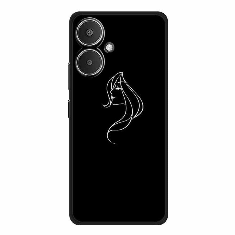 For Xiaomi Redmi 13C 5G / 13R 5G / Poco M6 5G Case TPU Linear Pattern Printing Back Phone Cover