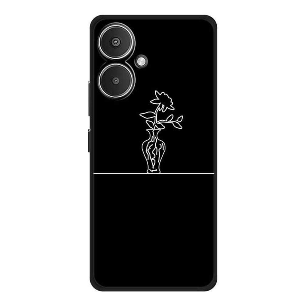 For Xiaomi Redmi 13C 5G / 13R 5G / Poco M6 5G Case TPU Linear Pattern Printing Back Phone Cover