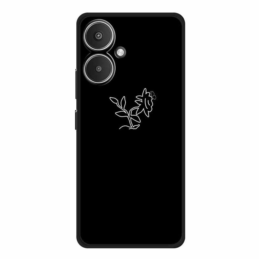 For Xiaomi Redmi 13C 5G / 13R 5G / Poco M6 5G Case TPU Linear Pattern Printing Back Phone Cover
