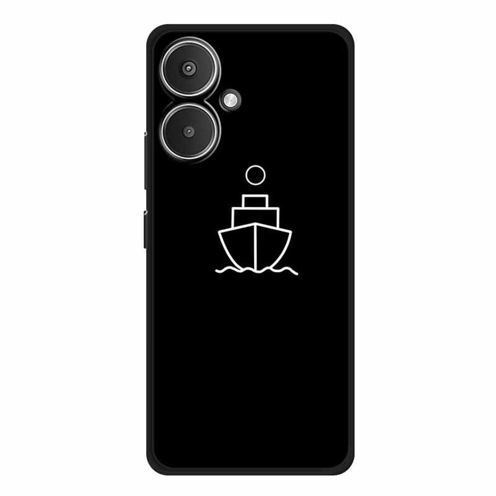 For Xiaomi Redmi 13C 5G / 13R 5G / Poco M6 5G Case TPU Linear Pattern Printing Back Phone Cover
