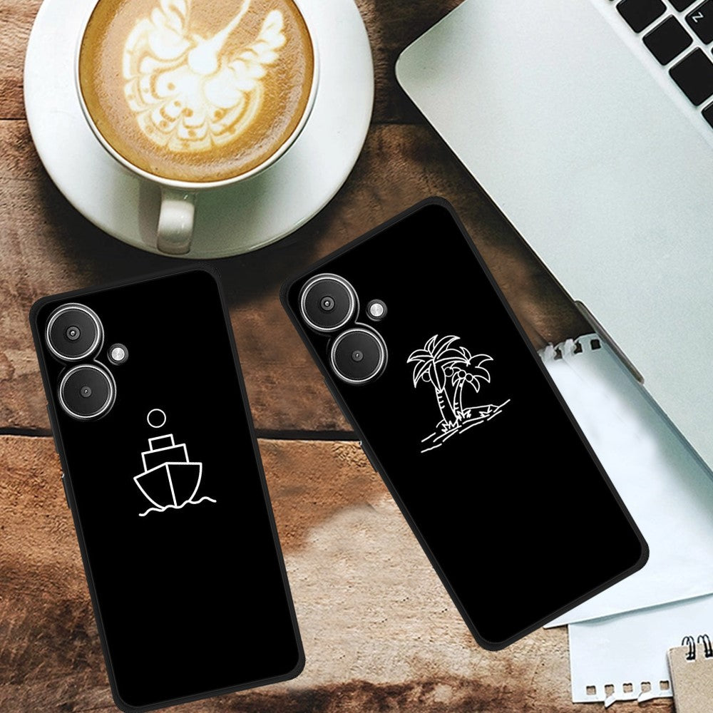 For Xiaomi Redmi 13C 5G / 13R 5G / Poco M6 5G Case TPU Linear Pattern Printing Back Phone Cover