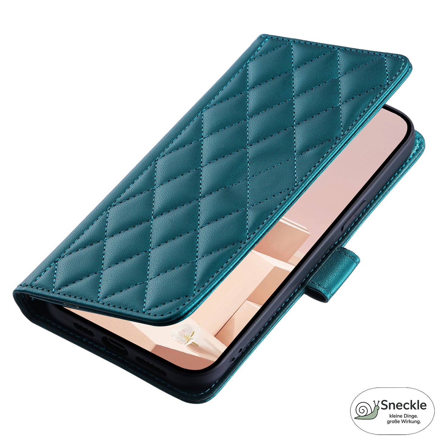 Galaxy A73 5G Crossbody-Lederhülle – Rhombus-Design