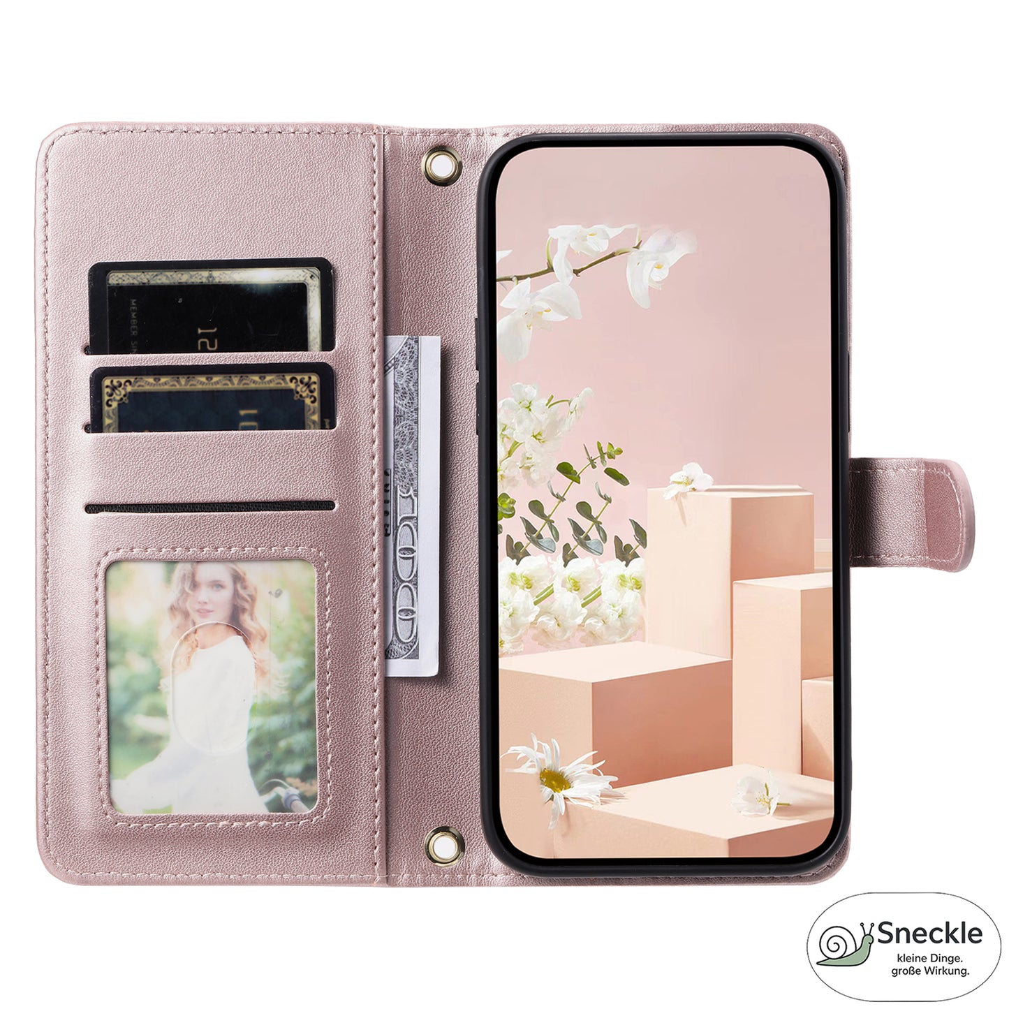 Galaxy A73 5G Crossbody-Lederhülle – Rhombus-Design