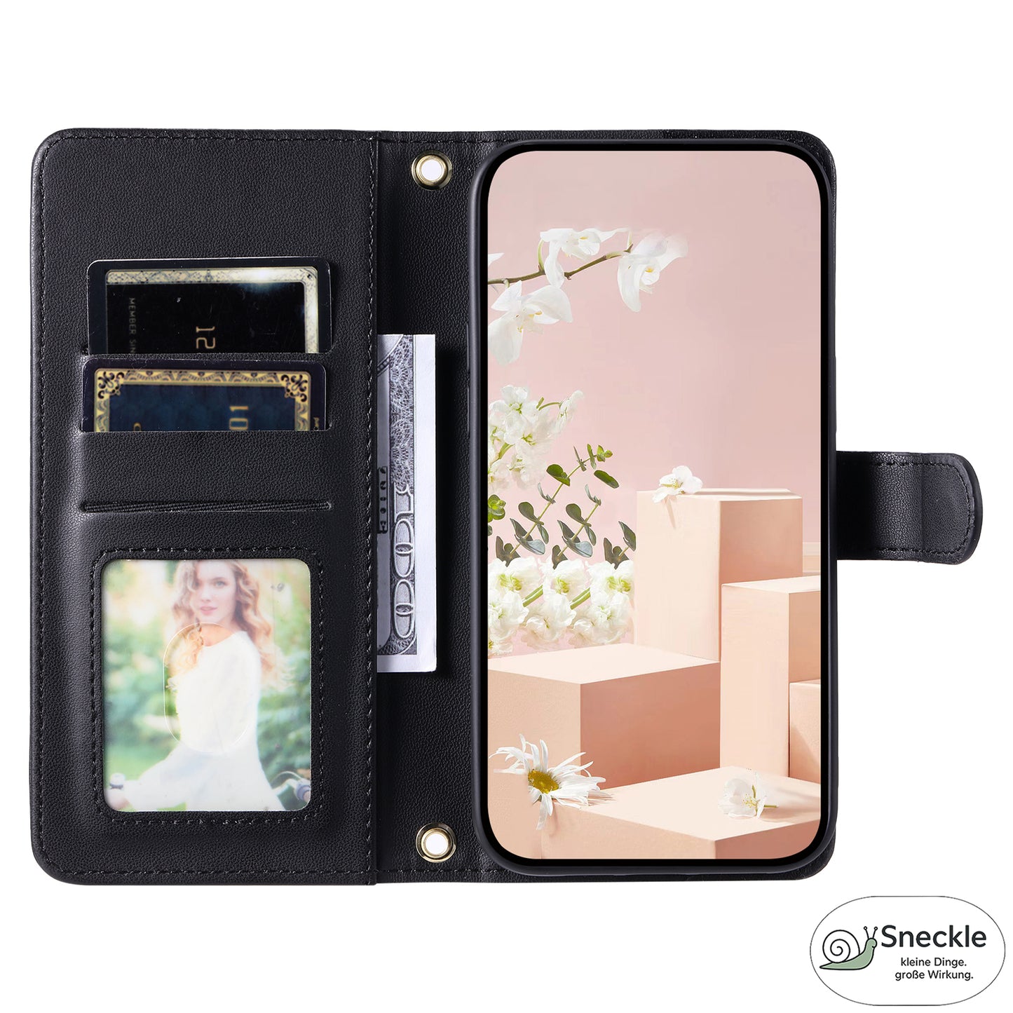 Galaxy A73 5G Crossbody-Lederhülle – Rhombus-Design