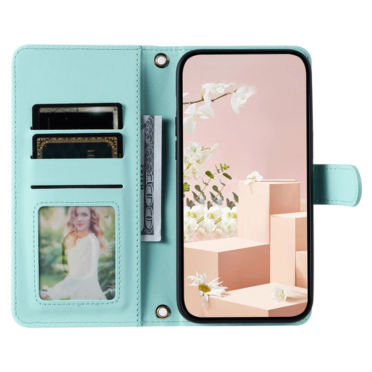 Galaxy A54 5G Wallet-Hülle – Rautenmuster mit Geldbörsenfunktion & Riemen