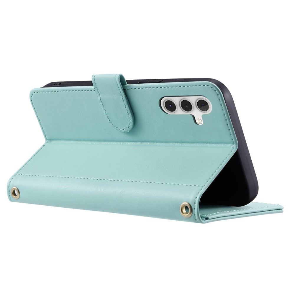 Galaxy A54 5G Wallet-Hülle – Rautenmuster mit Geldbörsenfunktion & Riemen