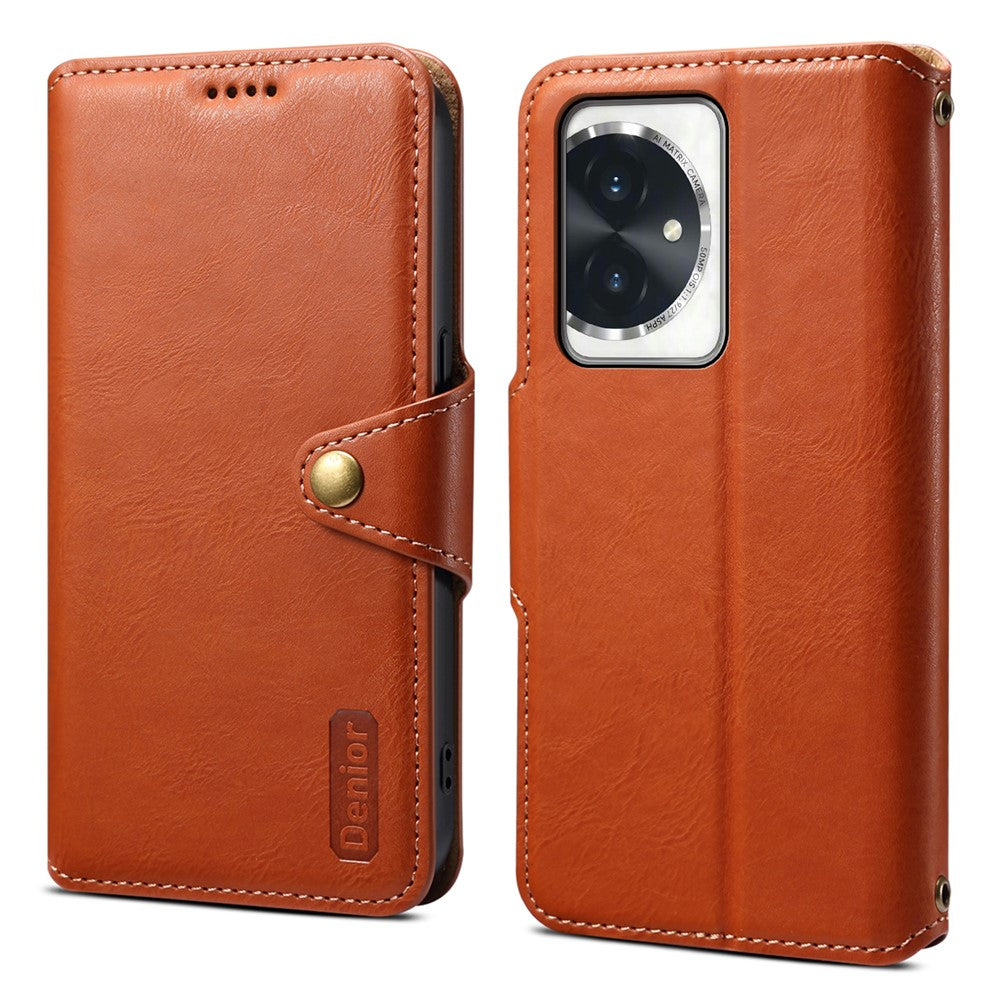 DENIOR For Honor 100 5G Case Wallet PU Leather Folio Flip Mobile Phone Cover