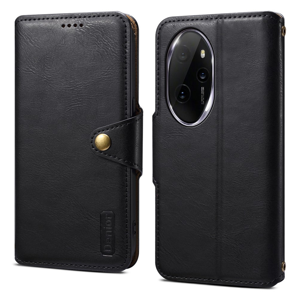 DENIOR For Honor 100 Pro 5G Case PU Leather Phone Wallet Cover with Stand