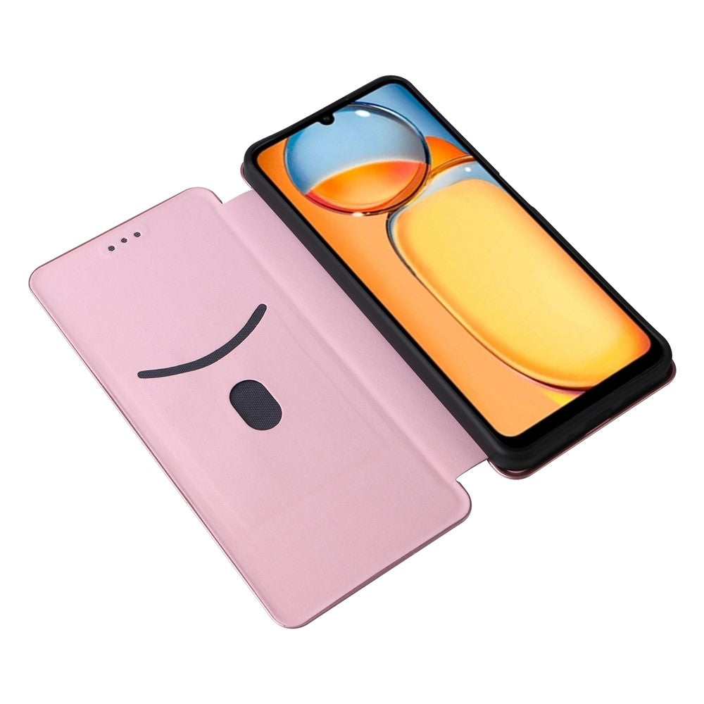 For Xiaomi Redmi 13C 5G / 13R 5G / Poco M6 5G Case PU Leather Carbon Fiber Texture Phone Cover