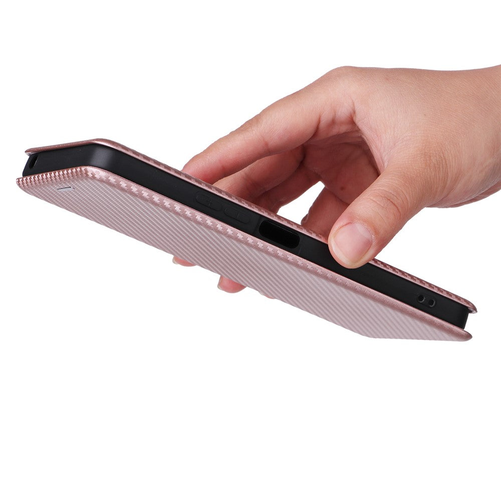 For Xiaomi Redmi 13C 5G / 13R 5G / Poco M6 5G Case PU Leather Carbon Fiber Texture Phone Cover