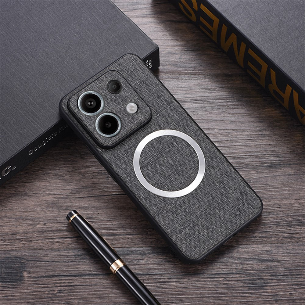 For Xiaomi Redmi Note 13 Pro 5G / Poco X6 5G Cell Phone Case Cloth Texture Cover Magnetic Case