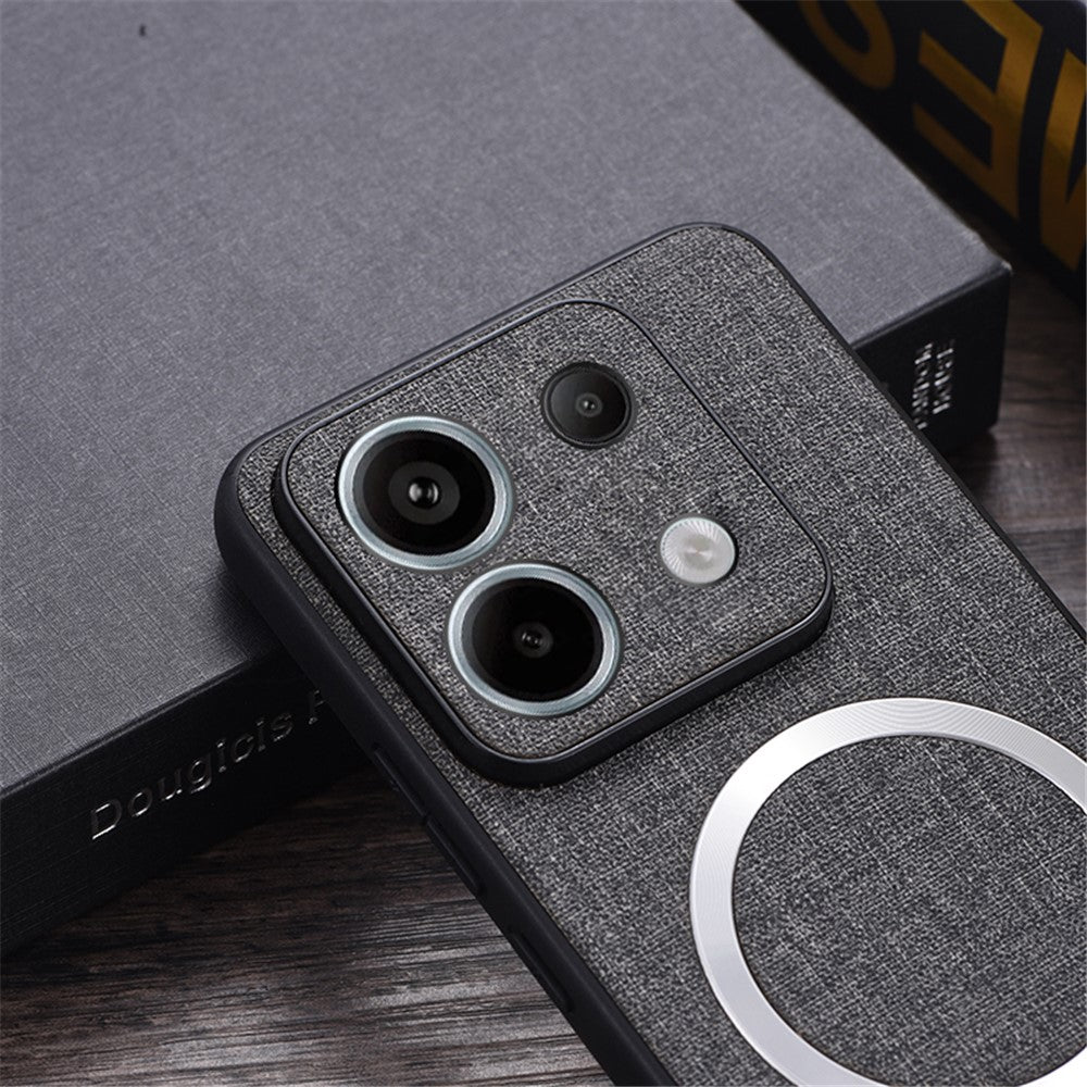 For Xiaomi Redmi Note 13 Pro 5G / Poco X6 5G Cell Phone Case Cloth Texture Cover Magnetic Case