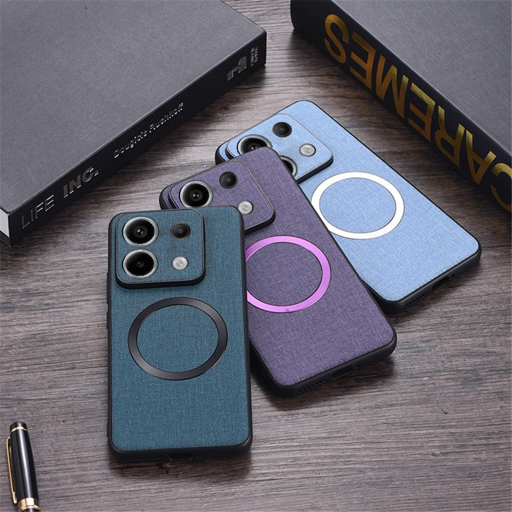 For Xiaomi Redmi Note 13 Pro 5G / Poco X6 5G Cell Phone Case Cloth Texture Cover Magnetic Case