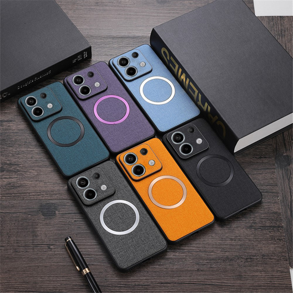 For Xiaomi Redmi Note 13 Pro 5G / Poco X6 5G Cell Phone Case Cloth Texture Cover Magnetic Case
