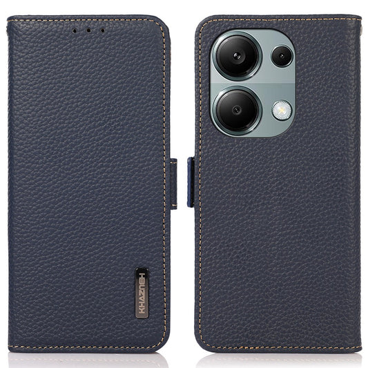 Xiaomi Redmi Note 13 Pro 4G / Xiaomi Poco M6 Pro 4G Wallet-Handyhülle – KHAZNEH Poco M6 Pro 4G RFID-blockierende aus echtem Rindsleder