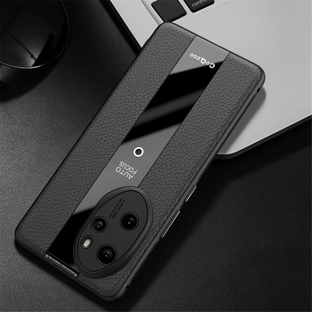 Q.COO For Honor 100 Pro 5G Cell Phone Case Leather+TPU+Acrylic Anti-fall Protective Back Shell