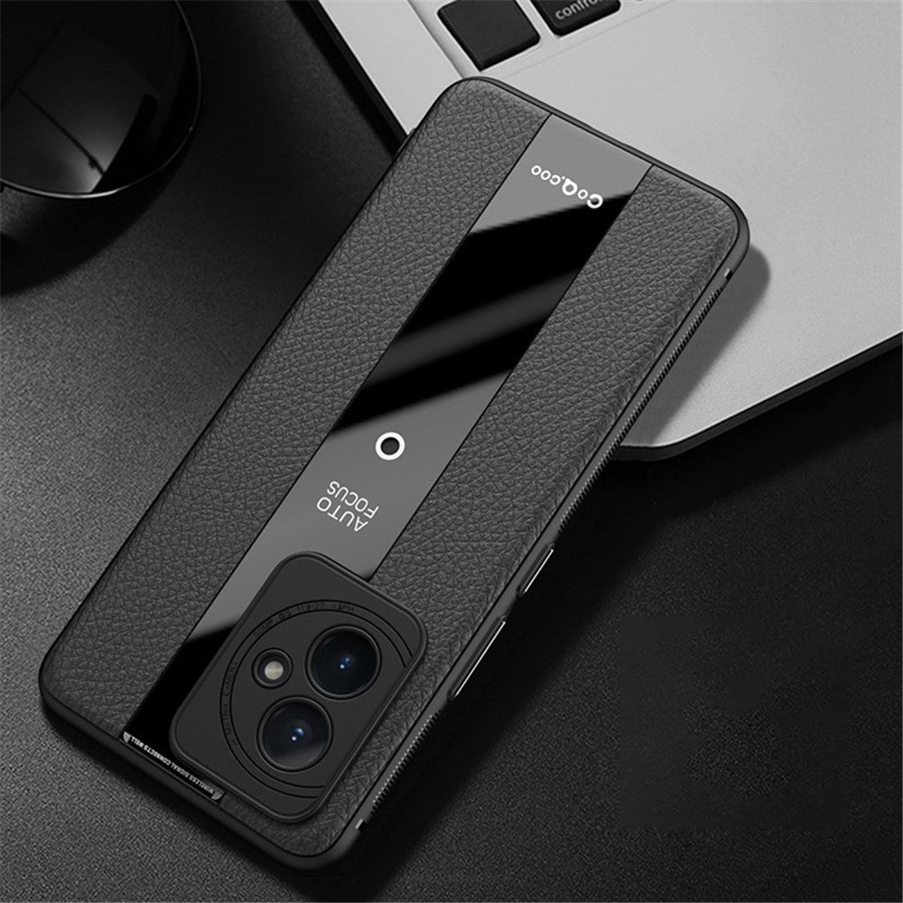 Q.COO Phone Case for Honor 100 5G Cover PU Leather+TPU+Acrylic Reinforced Corners Shell