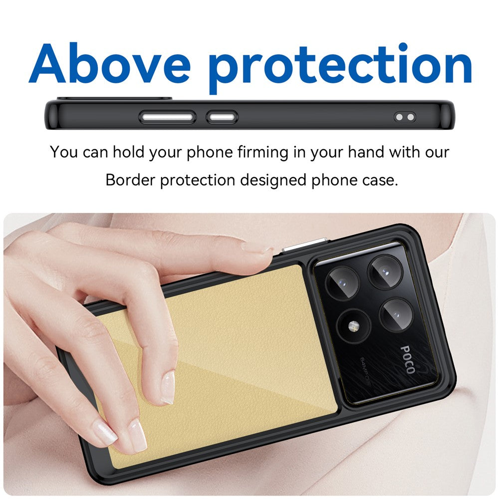 For Xiaomi Poco X6 Pro 5G / Redmi K70E 5G Case TPU Frame Clear Acrylic Back Cover