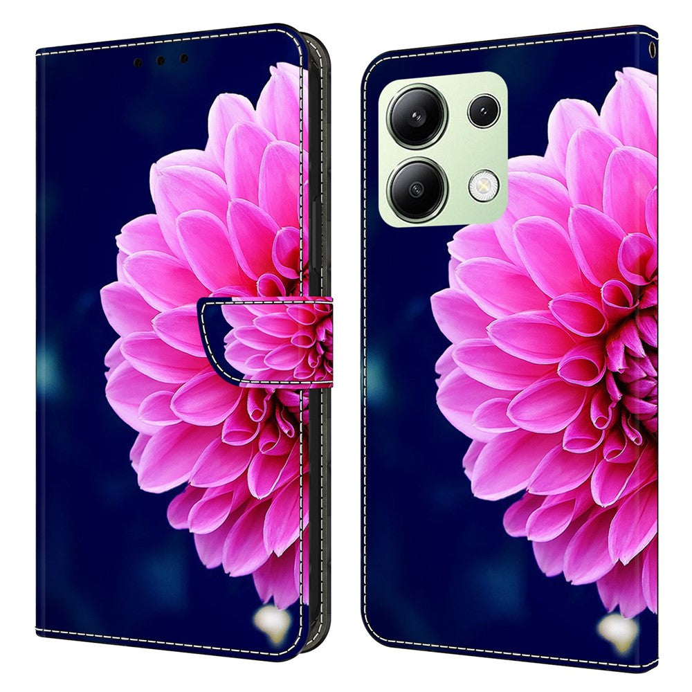 For Xiaomi Redmi Note 13 4G Wallet Phone Case Anti-Fall 3D Pattern Printing Leather Flip Cover