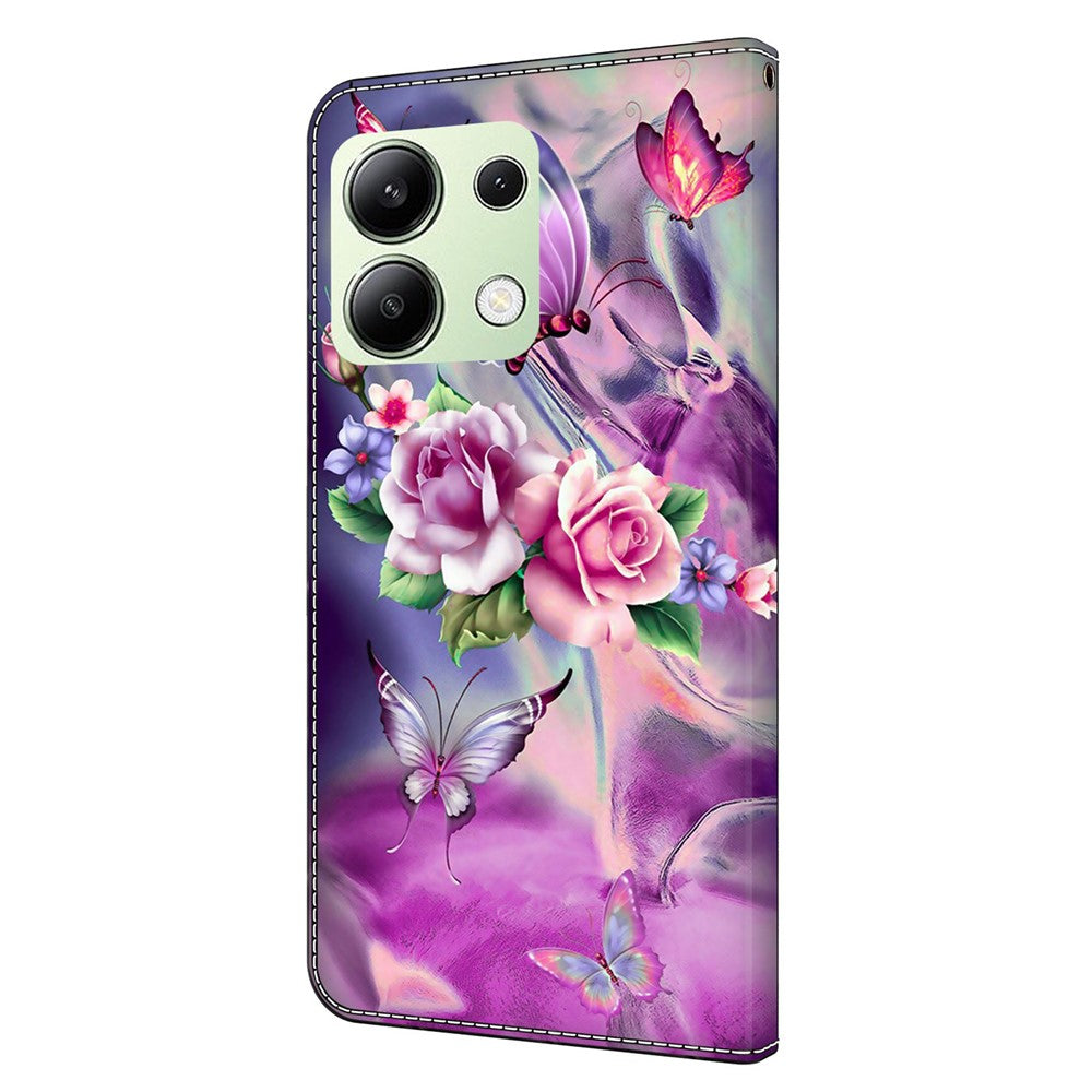 For Xiaomi Redmi Note 13 4G Wallet Phone Case Anti-Fall 3D Pattern Printing Leather Flip Cover