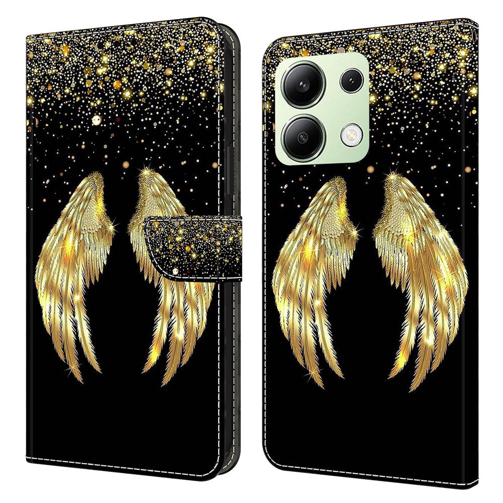For Xiaomi Redmi Note 13 4G Wallet Phone Case Anti-Fall 3D Pattern Printing Leather Flip Cover
